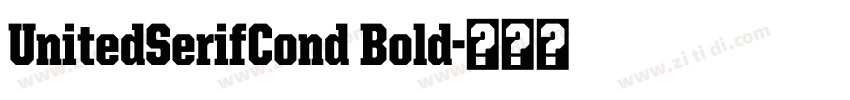 UnitedSerifCond Bold字体转换